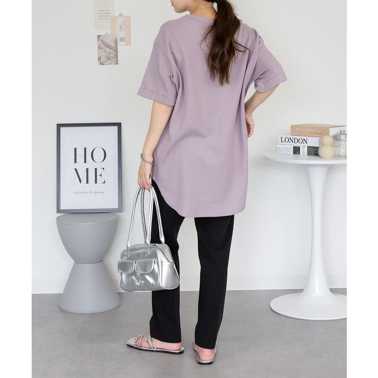 コットンワッフルロールアップハーフスリーブカットソー レディース 大きいサイズ | JungleJalopy | 詳細画像36 