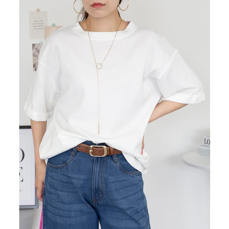 コットンワッフルロールアップハーフスリーブカットソー レディース 大きいサイズ | JungleJalopy | 詳細画像37 