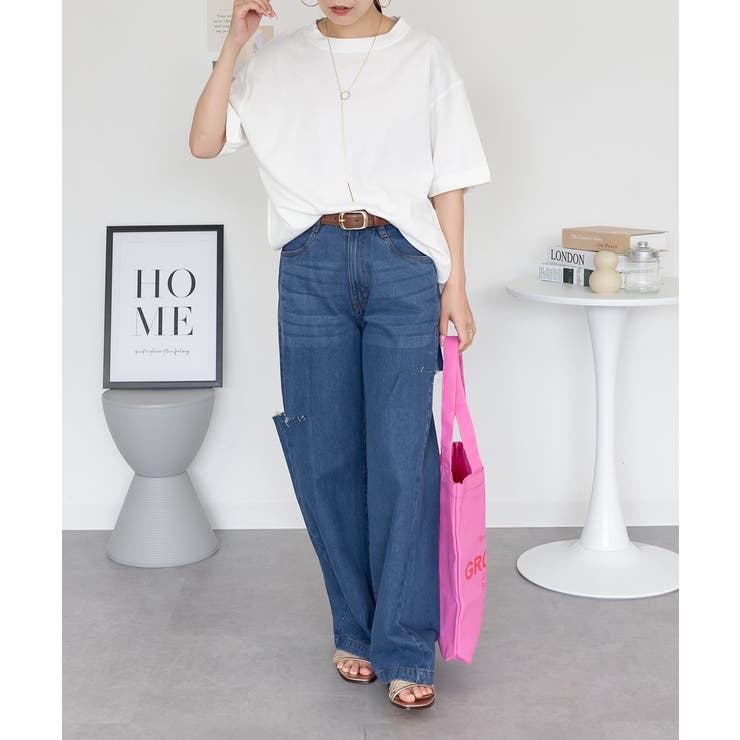 コットンワッフルロールアップハーフスリーブカットソー レディース 大きいサイズ | JungleJalopy | 詳細画像41 