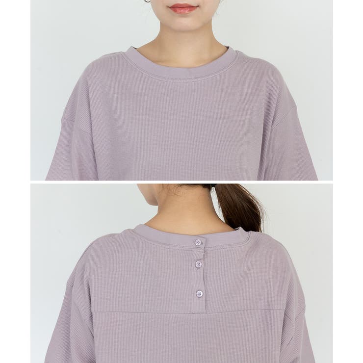 コットンワッフルロールアップハーフスリーブカットソー レディース 大きいサイズ | JungleJalopy | 詳細画像51 