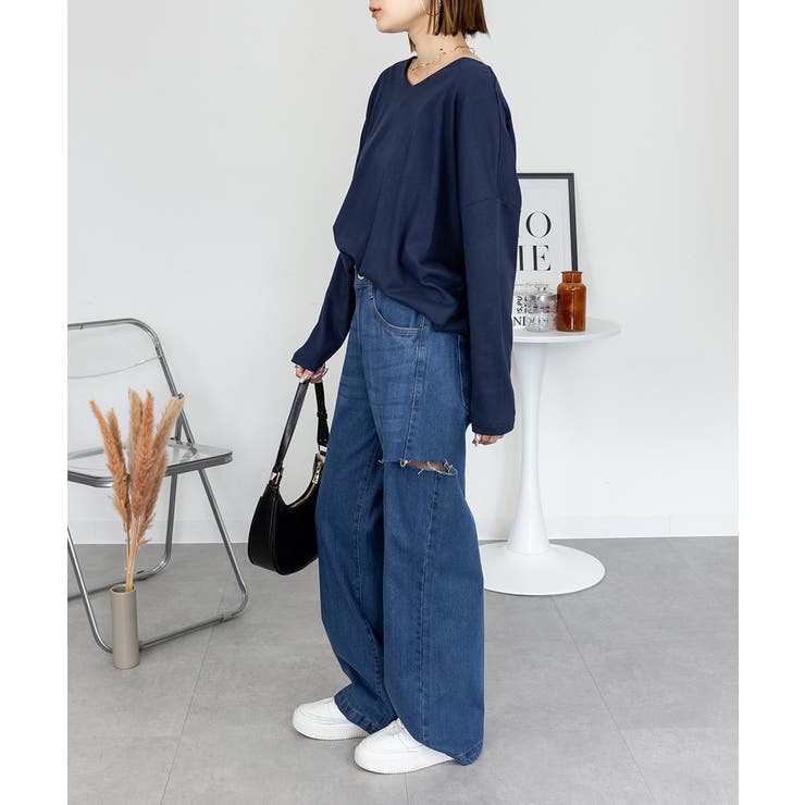 ドルマンスリーブVネックTシャツ レディース 大きいサイズ | JungleJalopy | 詳細画像49 