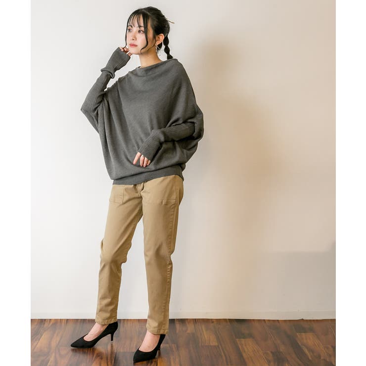 変形ボトルネックニット レディース 大きいサイズ | JungleJalopy | 詳細画像15 