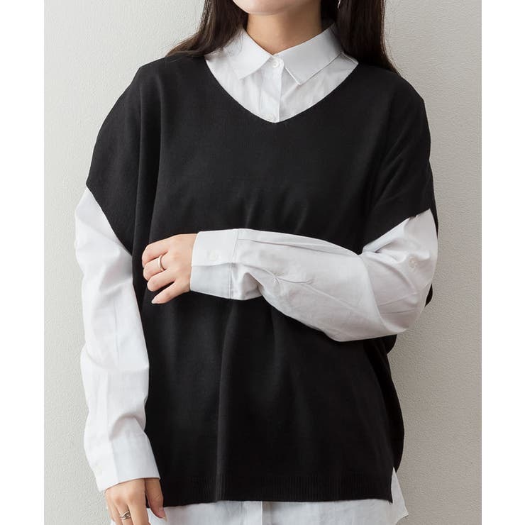 【M-L・LL-3L・4L-5L】バルーンVネックベスト | JungleJalopy | 詳細画像24 