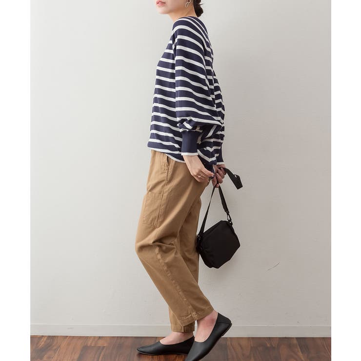 Vネックボーダードルマンニット セーター 大きいサイズ | JungleJalopy | 詳細画像41 