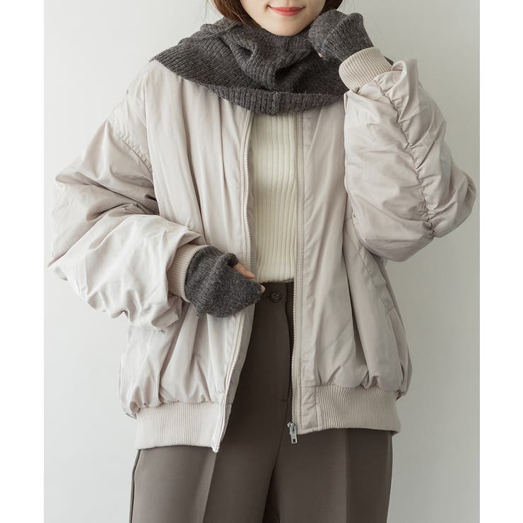 C-GRAY | フーディー＆アームウォーマー レディース 大きいサイズ | JungleJalopy