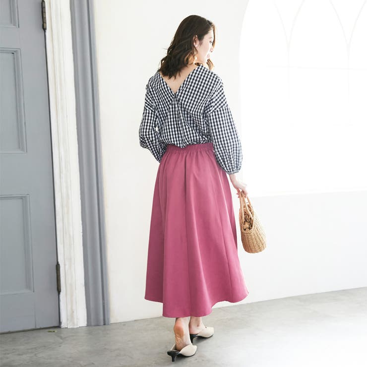 スカート スエードフレアスカート ロングスカート | karei | 詳細画像10 