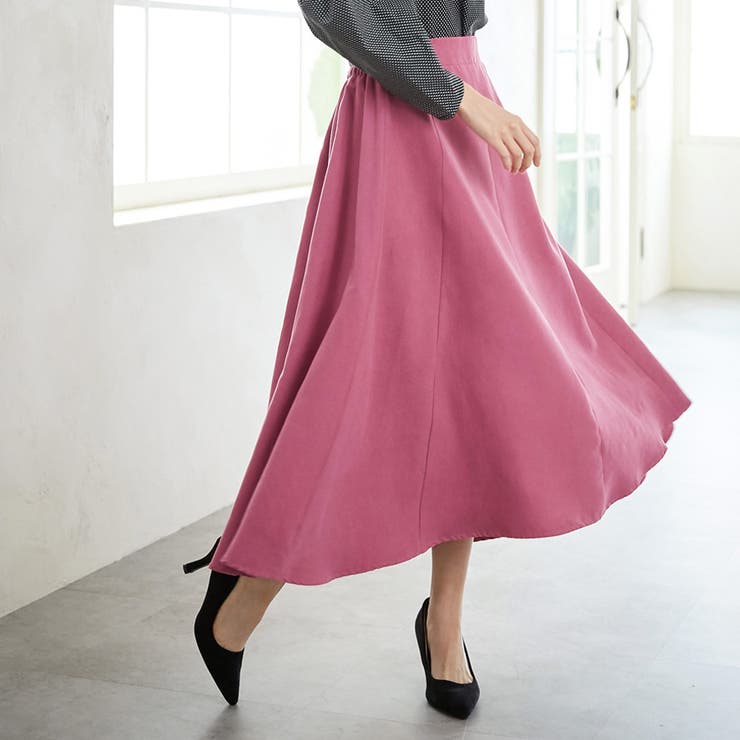 スカート スエードフレアスカート ロングスカート | karei | 詳細画像11 