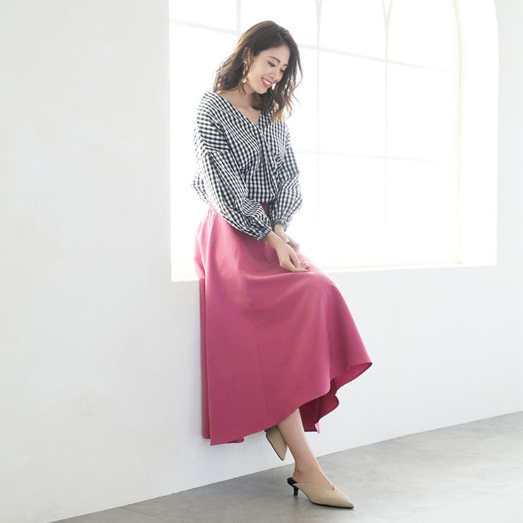 スカート スエードフレアスカート ロングスカート | karei | 詳細画像12 