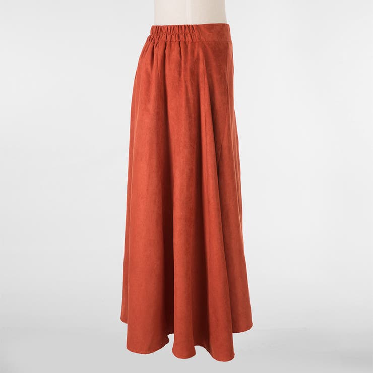 スカート スエードフレアスカート ロングスカート | karei | 詳細画像3 