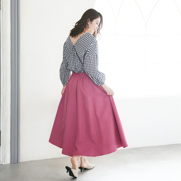 スカート スエードフレアスカート ロングスカート | karei | 詳細画像8 