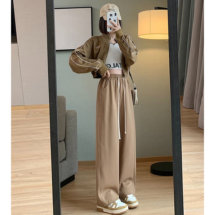 リラックスカジュアルパンツ サイドライン | karei | 詳細画像15 