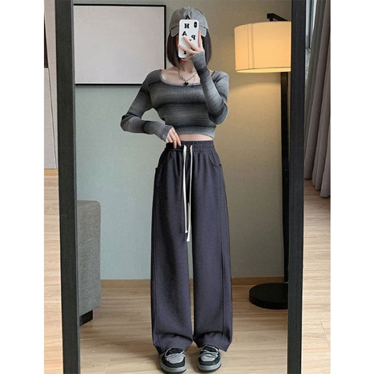 リラックスカジュアルパンツ サイドライン | karei | 詳細画像18 