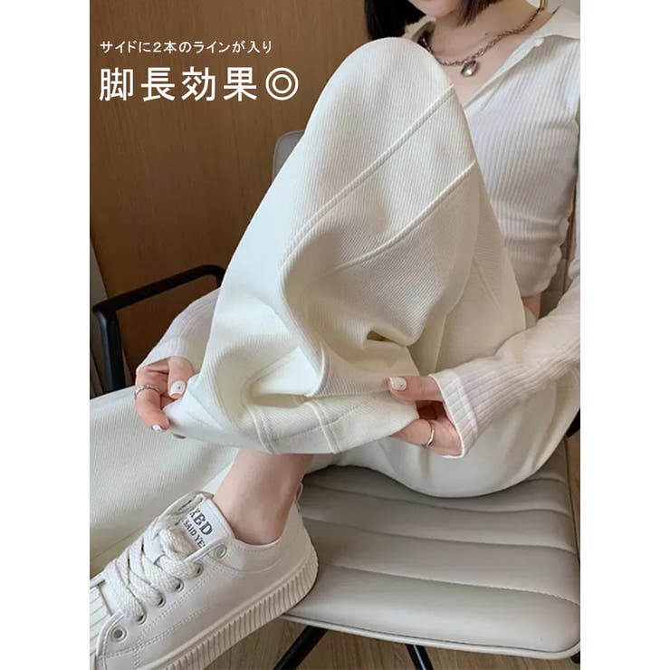 リラックスカジュアルパンツ サイドライン | karei | 詳細画像9 