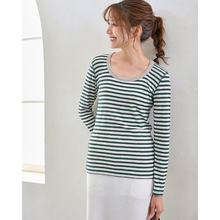 2WAYボーダーTシャツ カットソー レディース ボーダー オシャレ | karei | 詳細画像6 