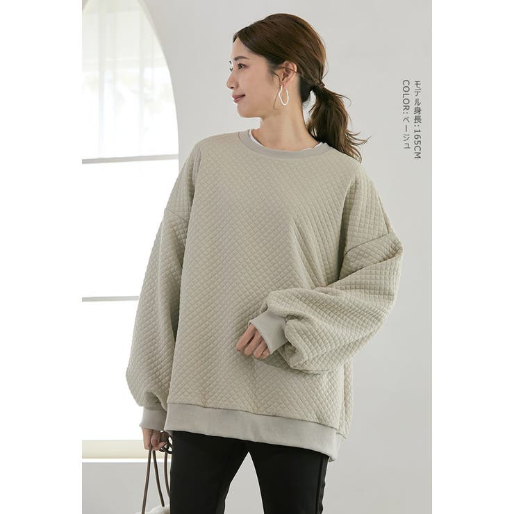 キルティングプルオーバー スウェット | karei | 詳細画像17 