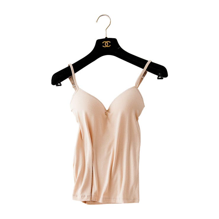 ベージュ | パッド付き キャミソール カップ付 | karei