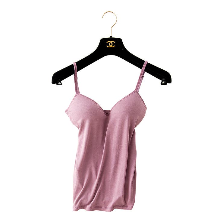 パープル | パッド付き キャミソール カップ付 | karei