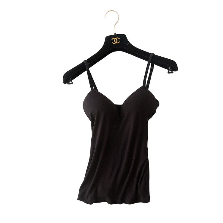 ブラック | パッド付き キャミソール カップ付 | karei