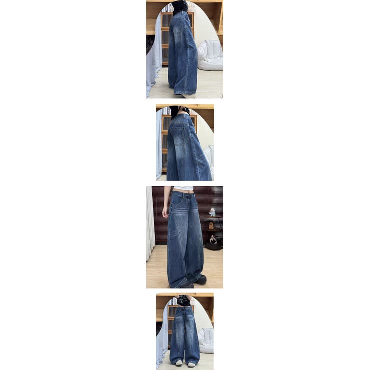 カーブデニムパンツ 脚長効果あり ウエストデニム | karei | 詳細画像9 