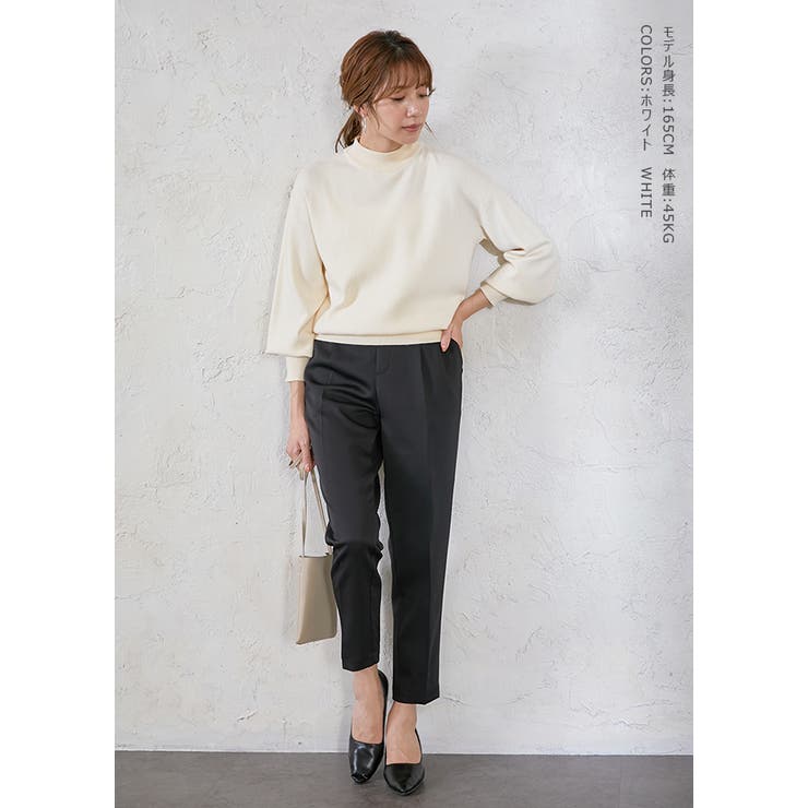 パールつきボトルネックニット ボリュームスリーブ | karei | 詳細画像22 