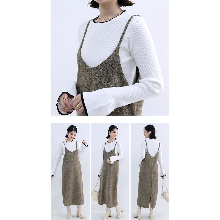 フレアスリーブニット バイカラーパイピング | karei | 詳細画像20 