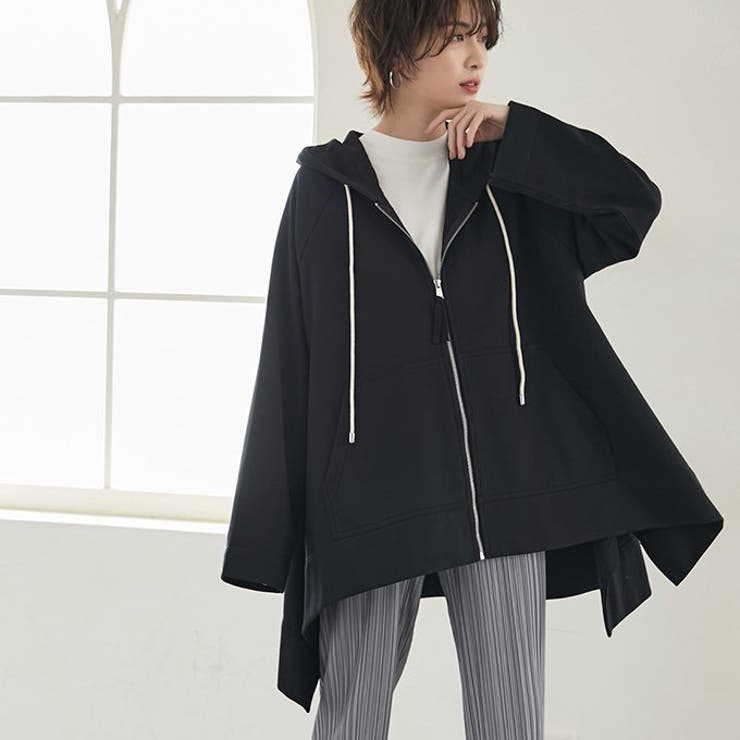 ジップパーカー レディース フリルパーカー[品番：KRIW0001061]｜karei