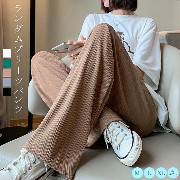 接触冷感 プリーツパンツ レディース | karei | 詳細画像1 