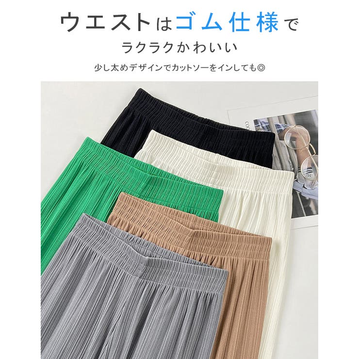 接触冷感 プリーツパンツ レディース | karei | 詳細画像6 