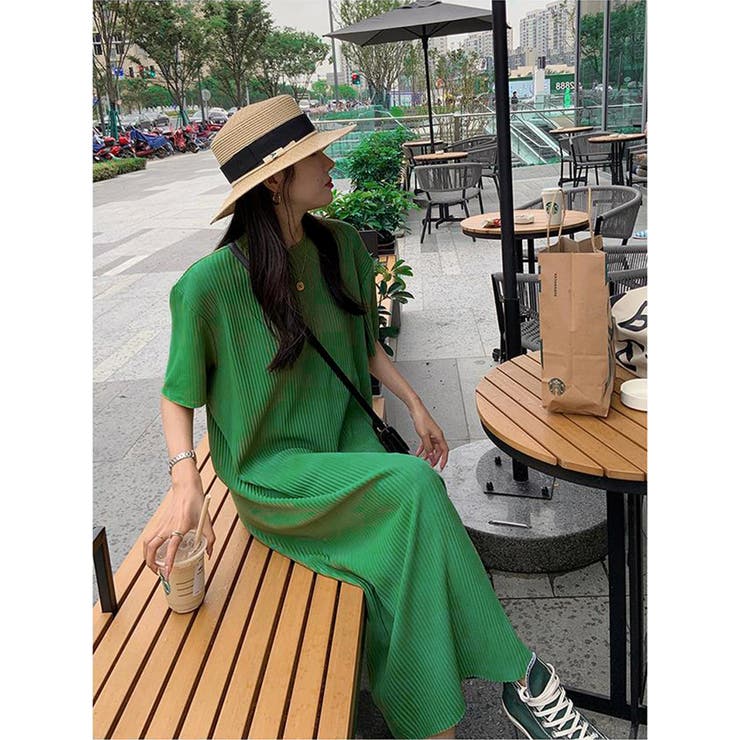 プリーツワンピース セルフカット 夏ワンピース | karei | 詳細画像11 