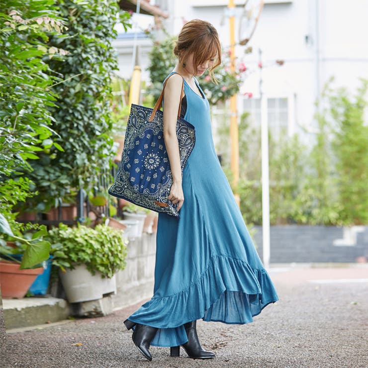 FOXEY ノースリーブワンピース ティアード 40 グリーン 緑 【公式通販】