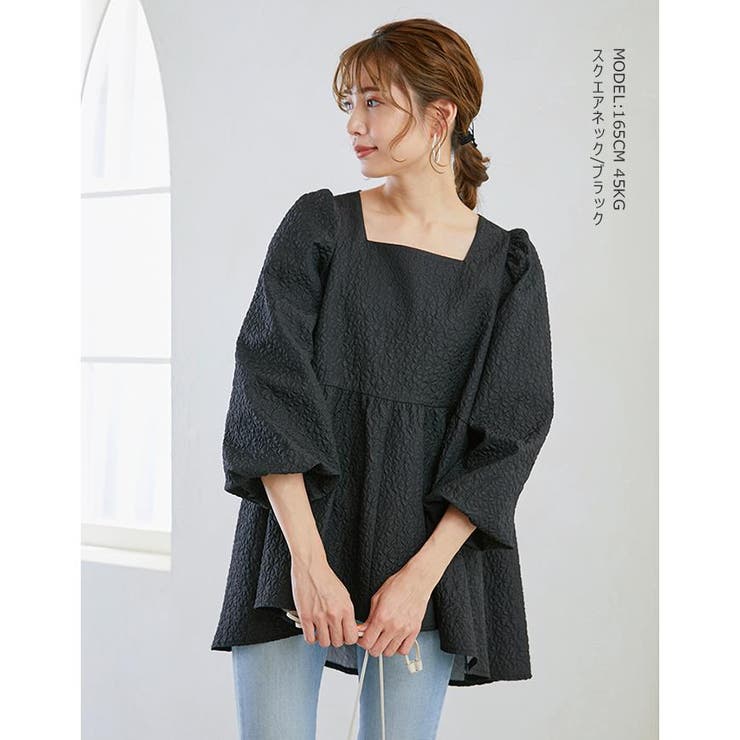 選べる2タイプ ジャガードブラウス 凹凸感 | karei | 詳細画像13 