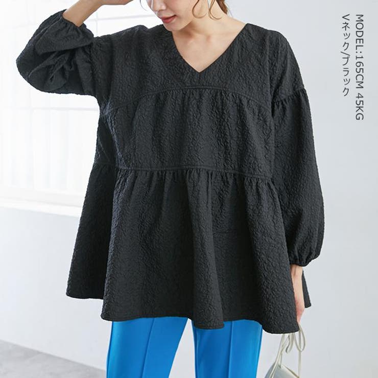 選べる2タイプ ジャガードブラウス 凹凸感 | karei | 詳細画像6 