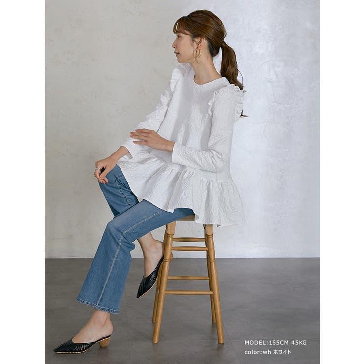 フラワージャガードトップス 肩フリル 大人 | karei | 詳細画像11 