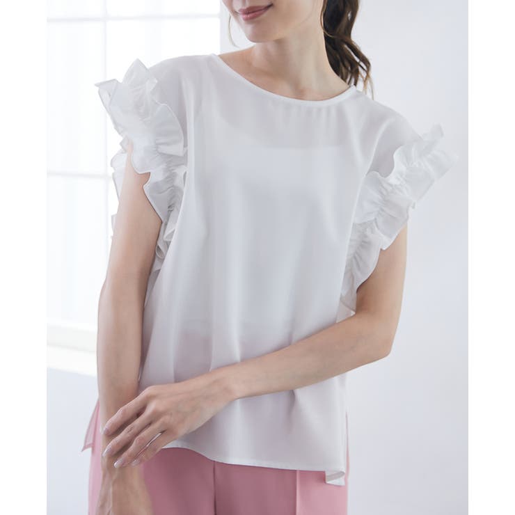 フリルスリーブブラウス フレンチスリーブ | karei | 詳細画像12 