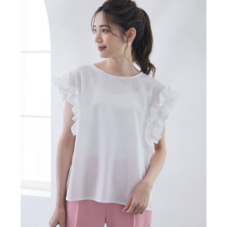 フリルスリーブブラウス フレンチスリーブ | karei | 詳細画像14 