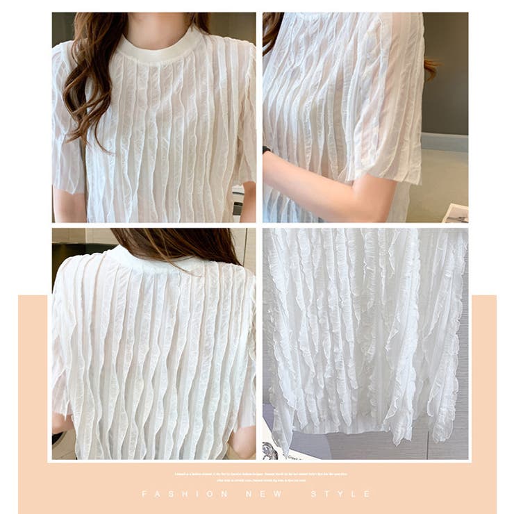 揺れるフリルTシャツ トップス レディース | karei | 詳細画像18 