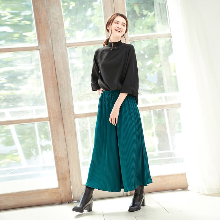 プリーツ スカーチョ ウエストゴム 品番 Kriw Karei カレイ のレディースファッション通販 Shoplist ショップリスト