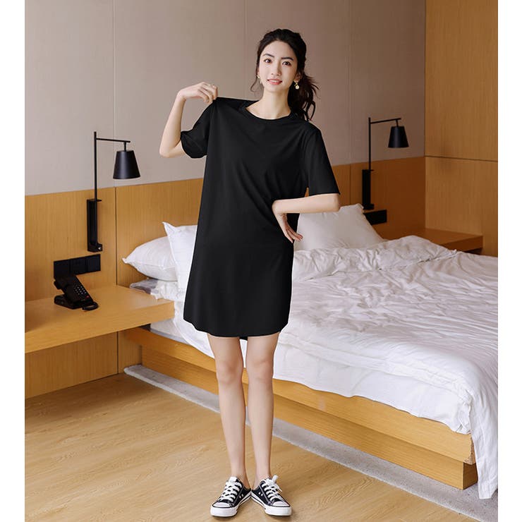 オーバーサイズカットソー ルームウェア レディース カラフル ビッグTシャツ  | karei | 詳細画像26 
