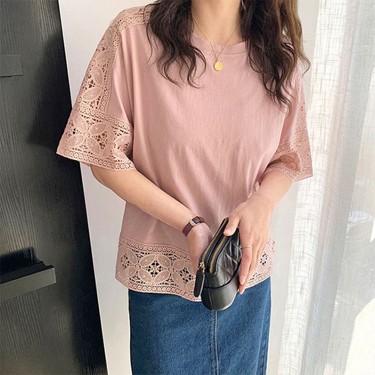 袖刺繍レース カットソー レディース | karei | 詳細画像14 