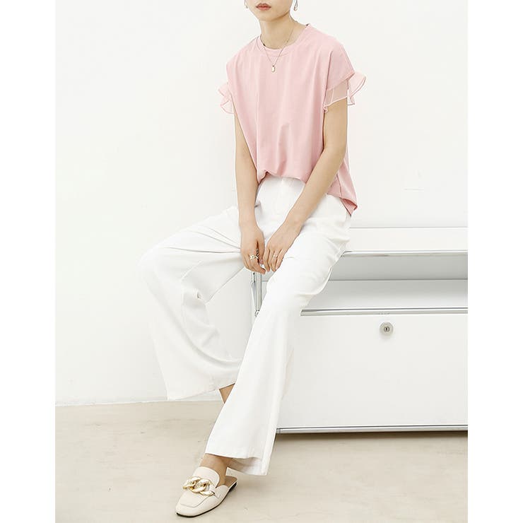 チュールキリカエフリルスリーブTシャツ | karei | 詳細画像19