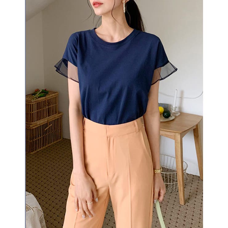 チュールキリカエフリルスリーブTシャツ | karei | 詳細画像22