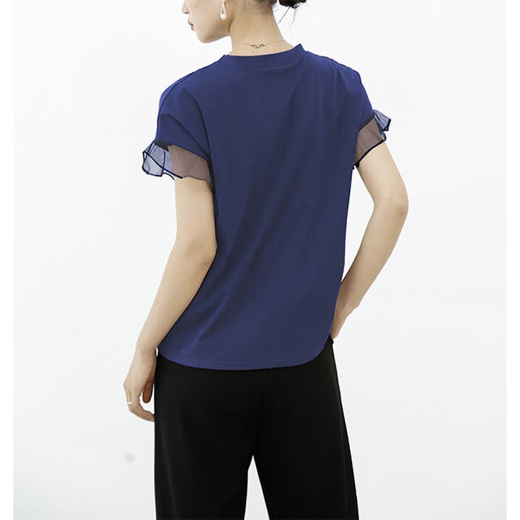 チュールキリカエフリルスリーブTシャツ | karei | 詳細画像25