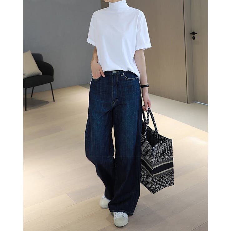 さらっと心地いい。綿100％ベーシックTシャツ 半袖 ハイネック | karei | 詳細画像13 