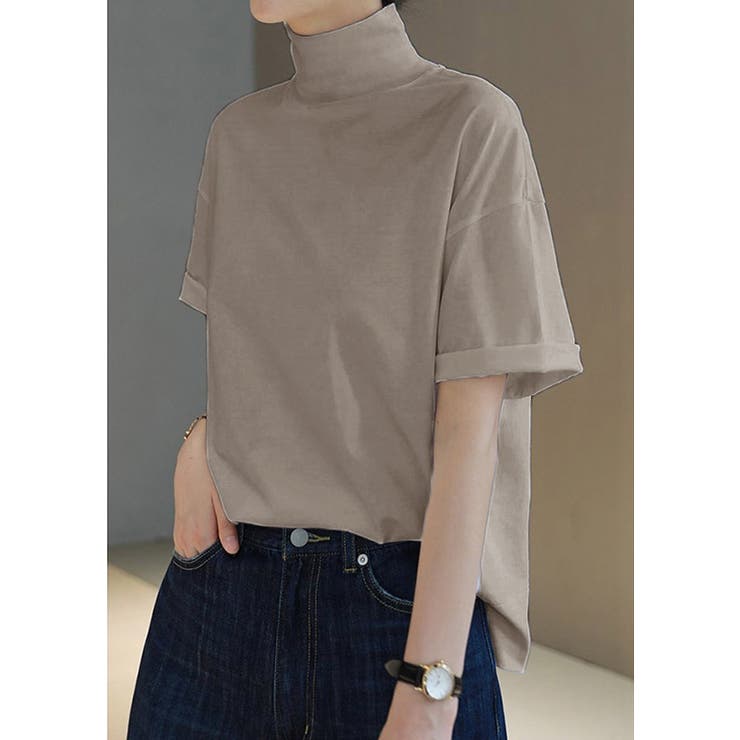 さらっと心地いい。綿100％ベーシックTシャツ 半袖 ハイネック | karei | 詳細画像24 