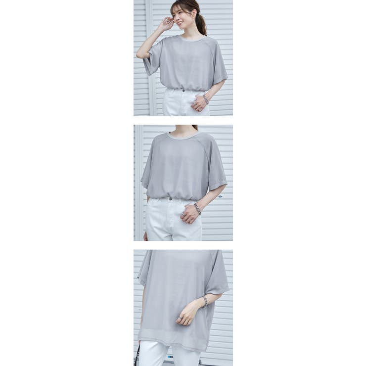 シフォン×カットソー シフォンドッキング 重ね風 | karei | 詳細画像26 