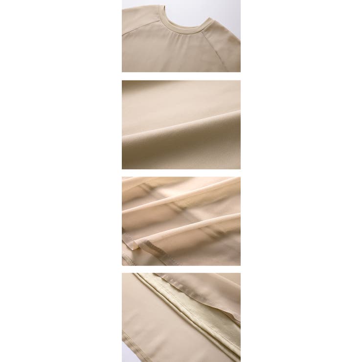 シフォン×カットソー シフォンドッキング 重ね風 | karei | 詳細画像32 
