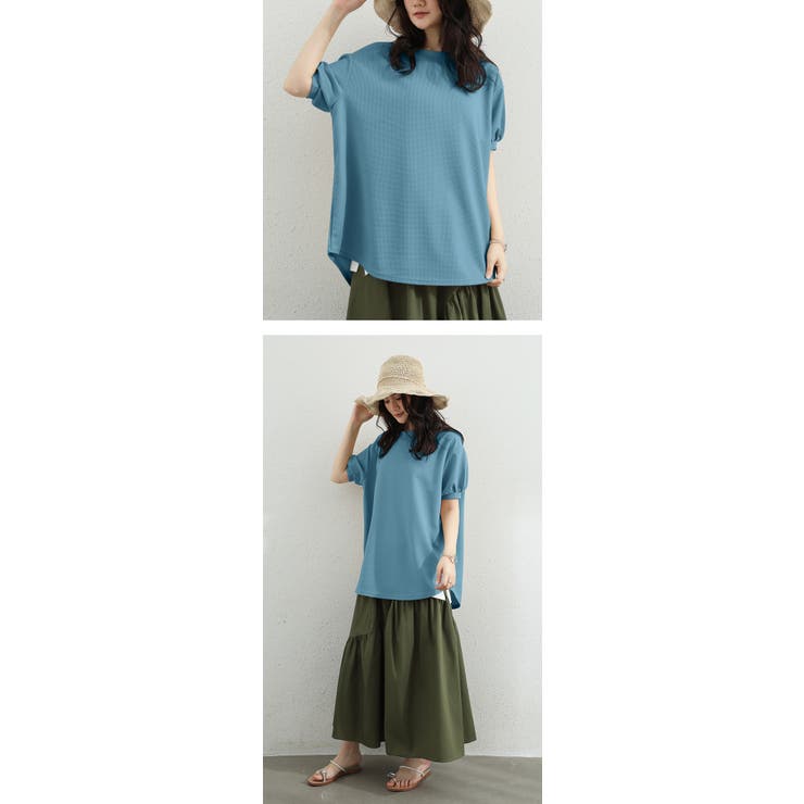 ワッフルカットソー Tシャツ ぽわん袖 | karei | 詳細画像28 