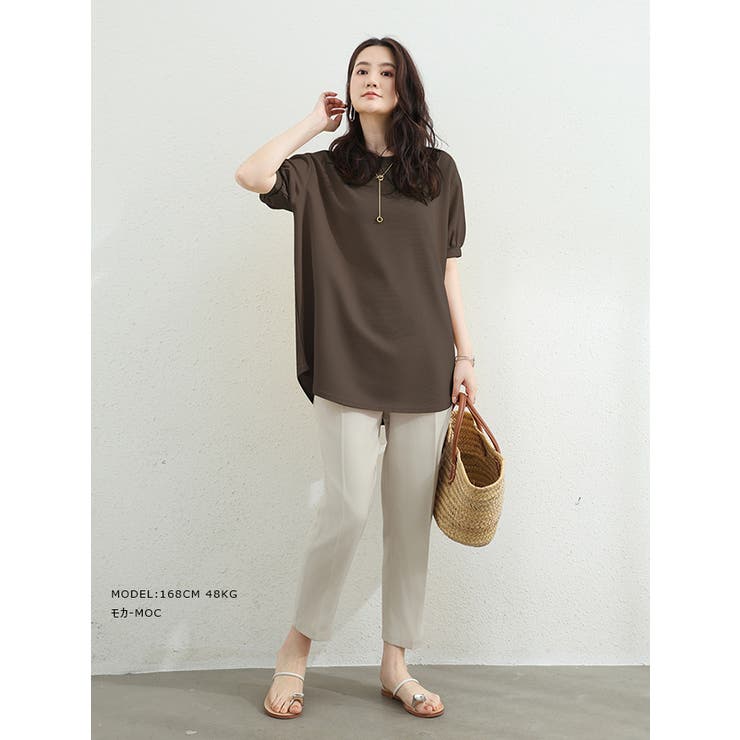 ワッフルカットソー Tシャツ ぽわん袖 | karei | 詳細画像36 