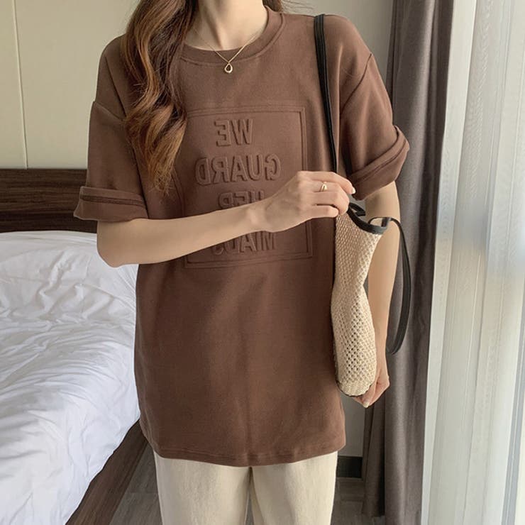 売れ筋商品|||イーブン アンド オド Tシャツ レディース トップス Top - beige 透けない！日本製スムースコットンロングカットソー
