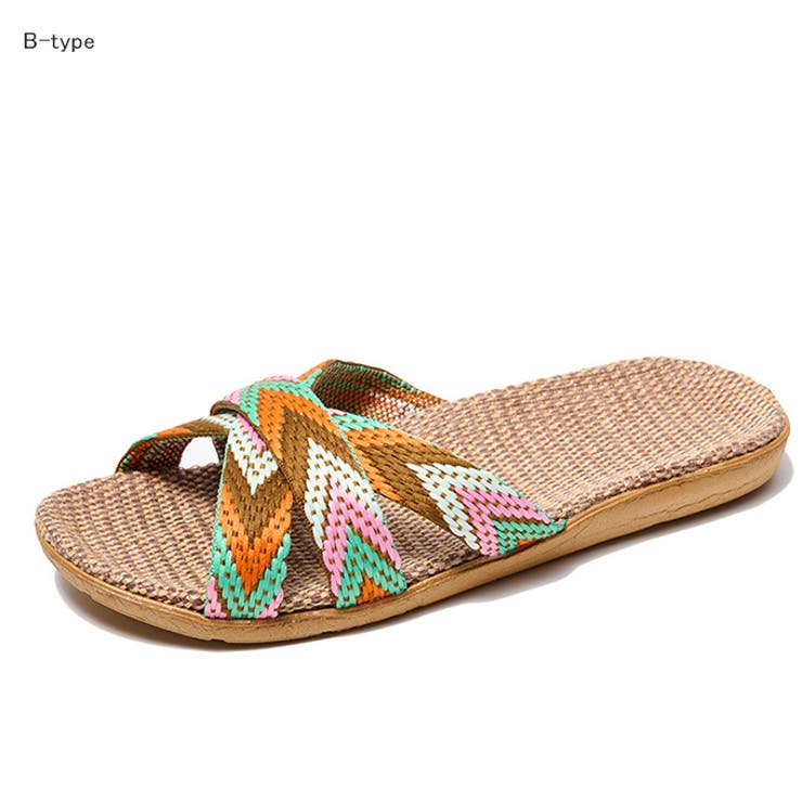 クロスデザインルームシューズ ジュート素材スリッパ | karei | 詳細画像20 